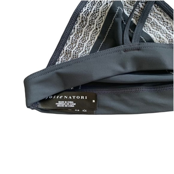 NWT Josie Natori Pewter Grey Lace Strappy Bralette - Picture 6 of 6